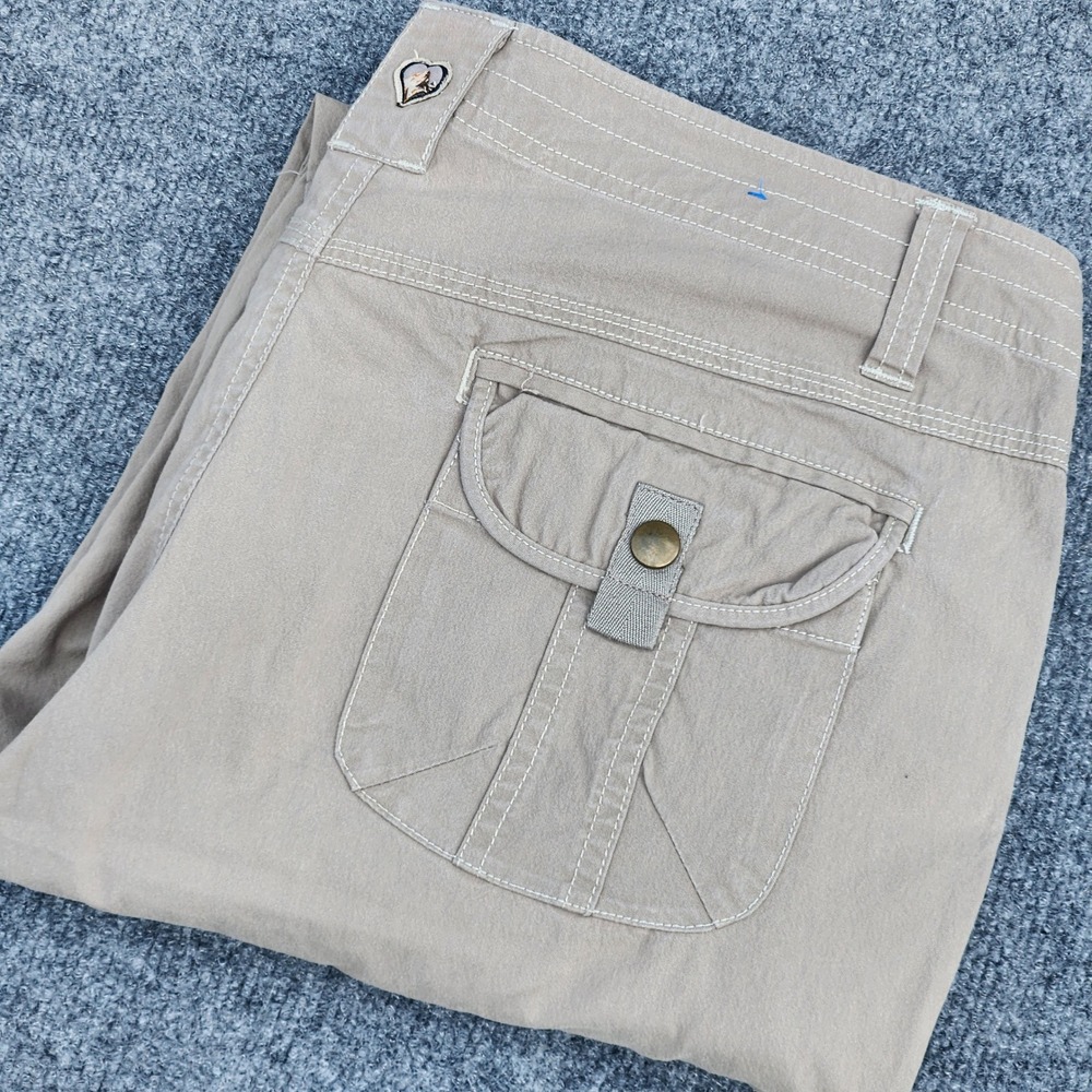 women's Kuhl Splash Convertible Roll Up Cargo Pant Vintage Patina Dye 10‎ Khaki